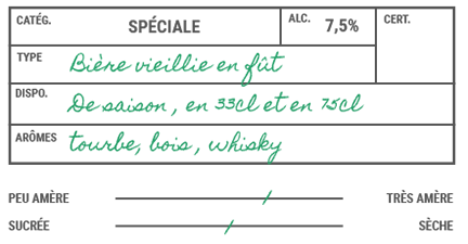 l'ébariolle vieillie gout de tourbe, de bois, de whisky